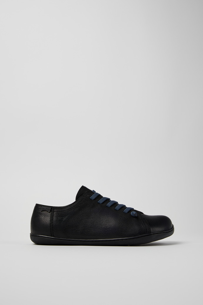 Peu Black Leather Shoes for Men.