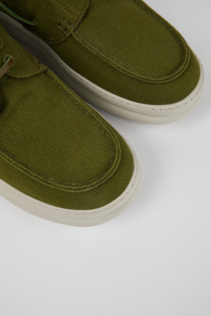 Runner Green Textile Boat Shoe for Men
