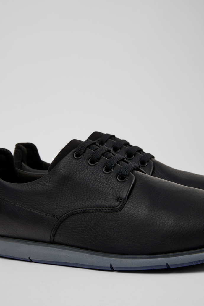 Smith Black Leather and Textile Shoes for Men.
