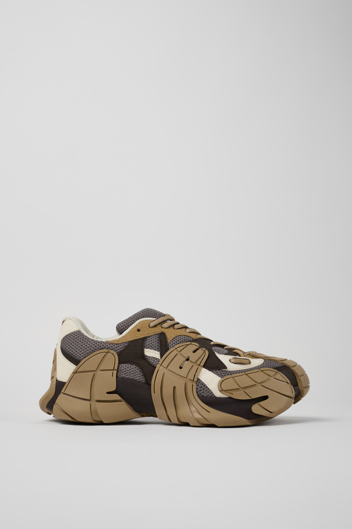 Tormenta Beige and Gray Textile Sneakers