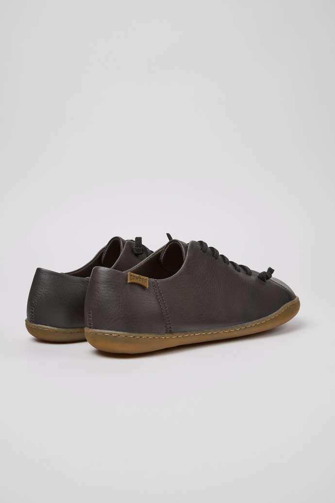 Peu Gray Leather Shoes for Men.