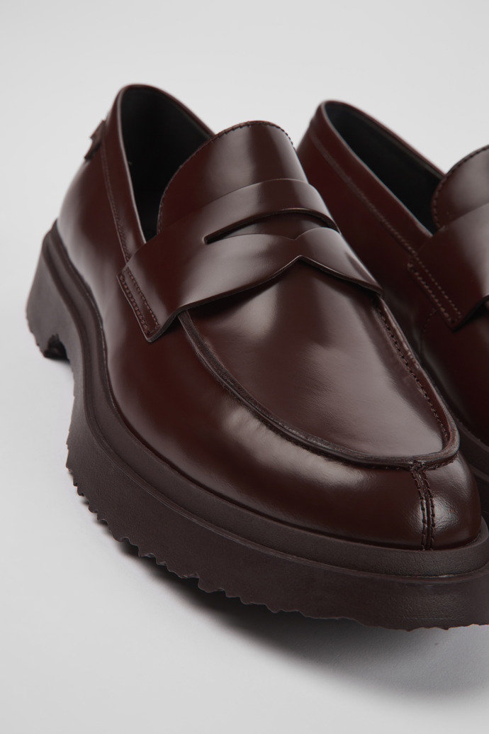 Walden Burgundy leather loafers for men