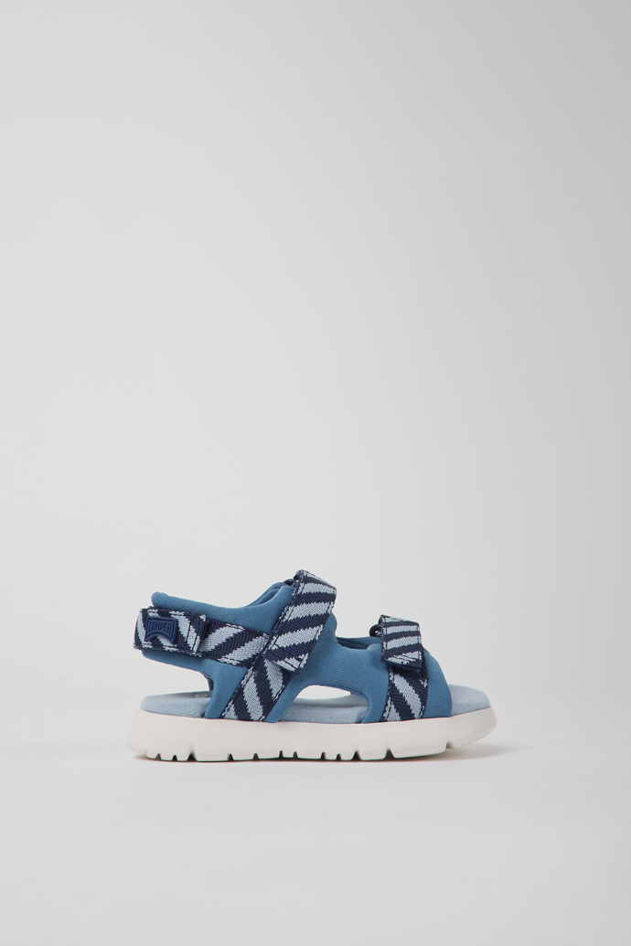 Oruga Blue textile sandals for kids