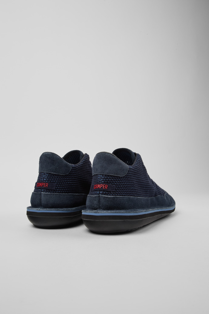 Beetle Blue TENCEL™ Mesh and Nubuck Ankle Boots for Men.