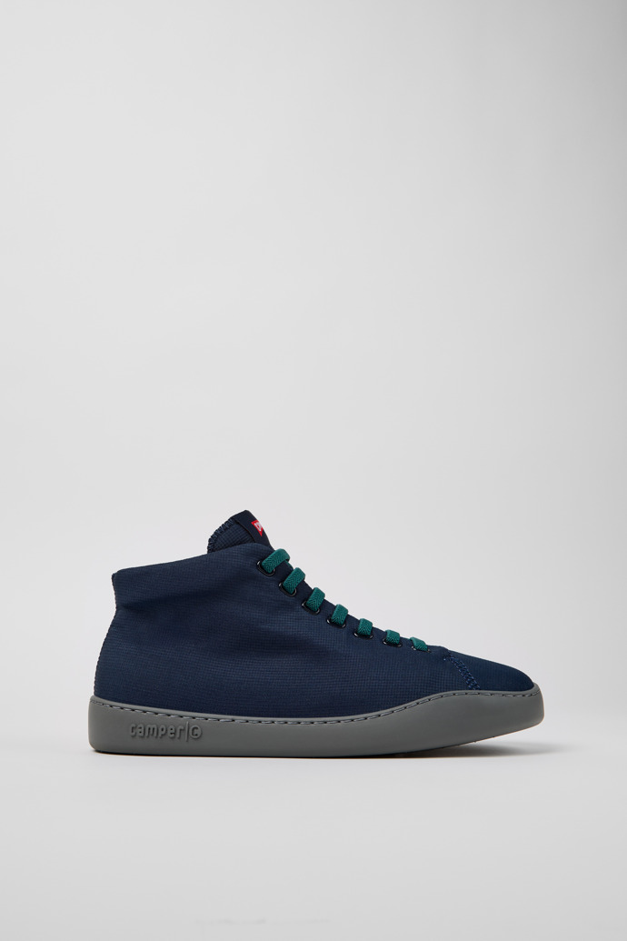 Peu Touring Blue Textile Sneaker Boots for Men.