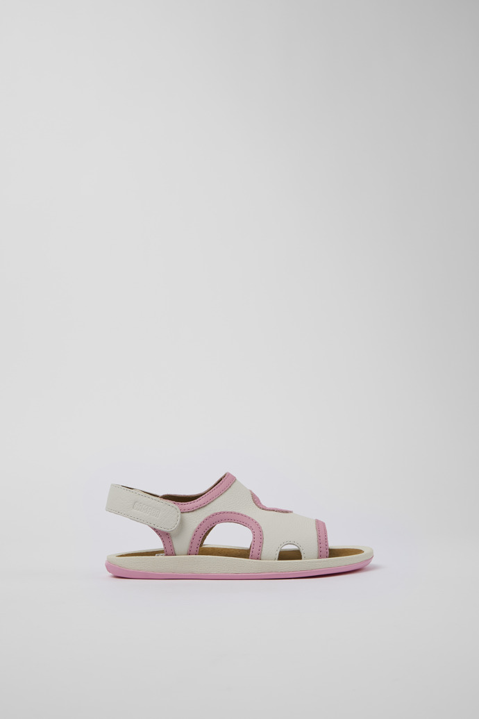 Bicho White Leather 2-Strap Sandal