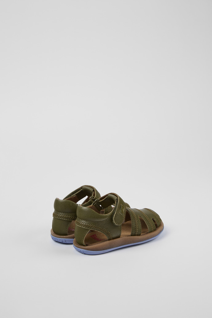 Bicho Green Leather Sandal
