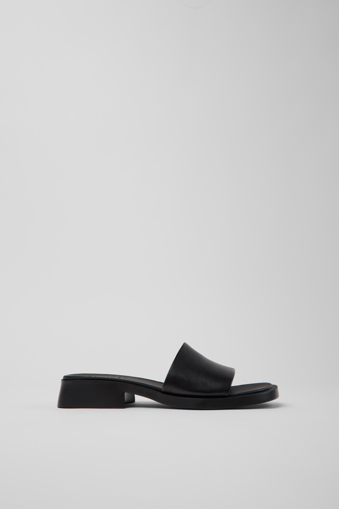 Dana Black Leather Sandals for Women.