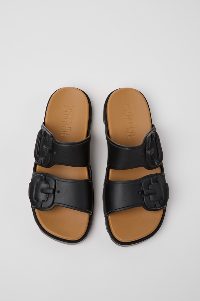 Brutus Sandal Black Synthetic Sandals for Men.