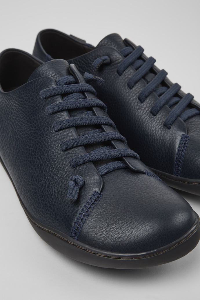 Peu Blue Leather Shoes for Men.