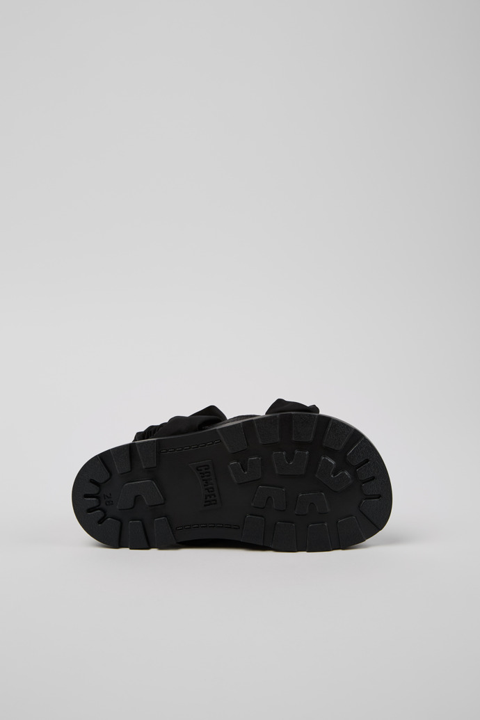 Brutus Sandal Black Leather and Recycled PET Sandals for Kids.