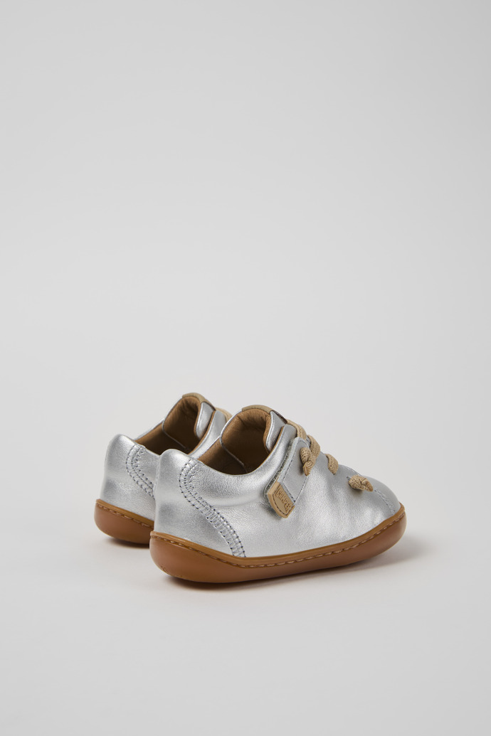 Peu Silver Leather Kids' Shoes.