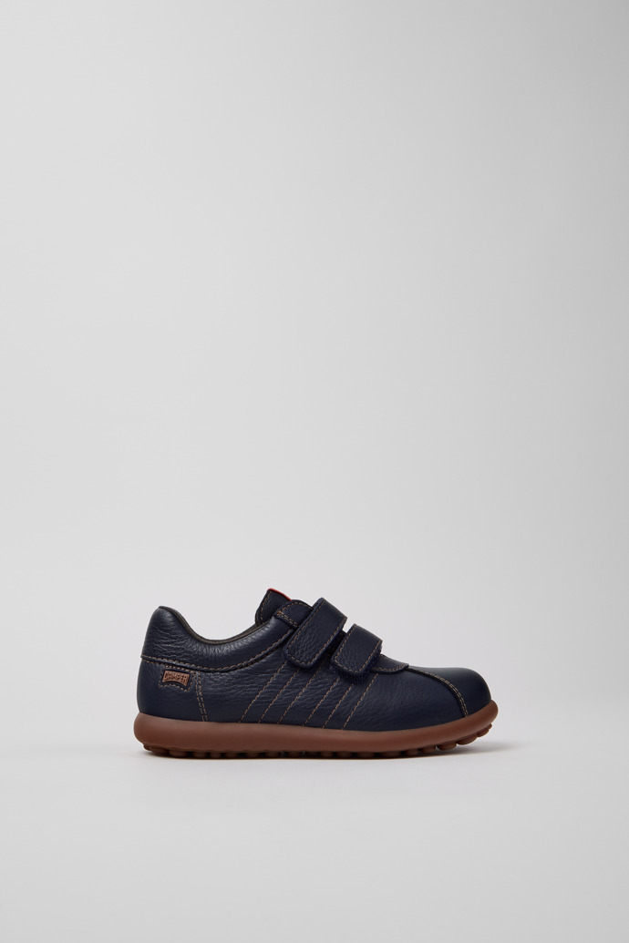 Pelotas Blue Leather and Textile Shoes for Kids.