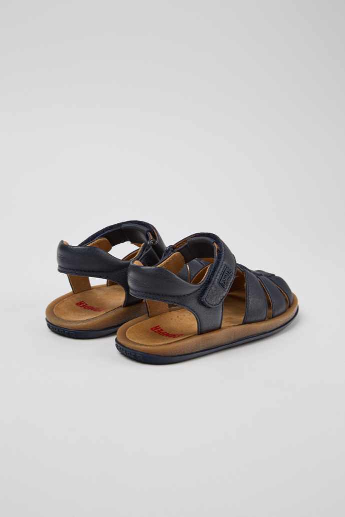 Bicho Blue Leather Kids' Closed Sandal.