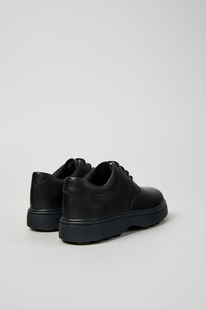 Norte Black Leather Shoes for Kids.