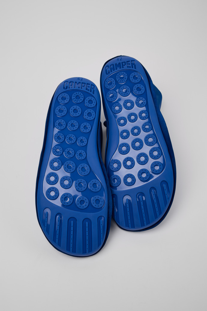 Camper x ISSEY MIYAKE - Peu Form Blue Leather Ankle Boots for Men.