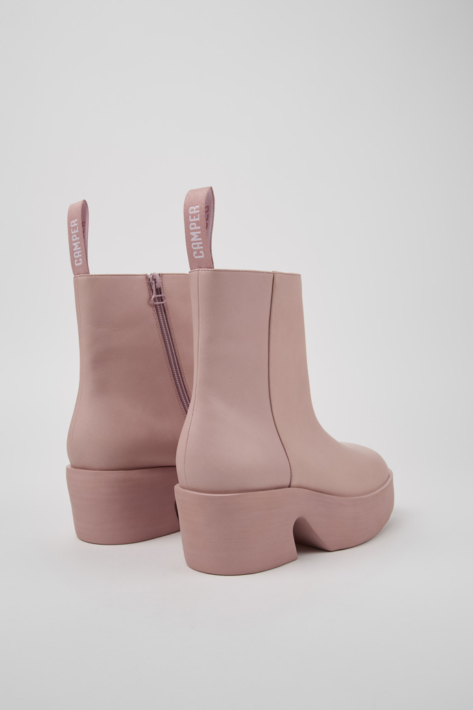 Billie Pink leather boots for women
