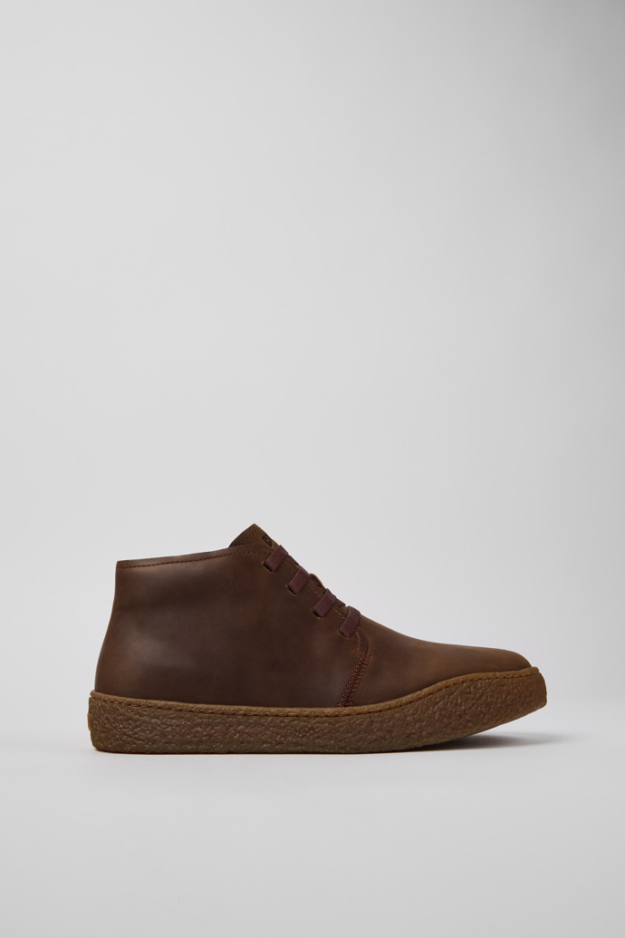 Peu Terreno Brown Nubuck Ankle Boots for Men.