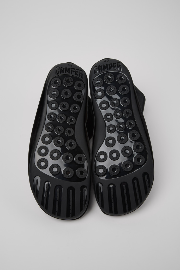 Camper x ISSEY MIYAKE - Peu Form Black Leather Ankle Boots for Men.