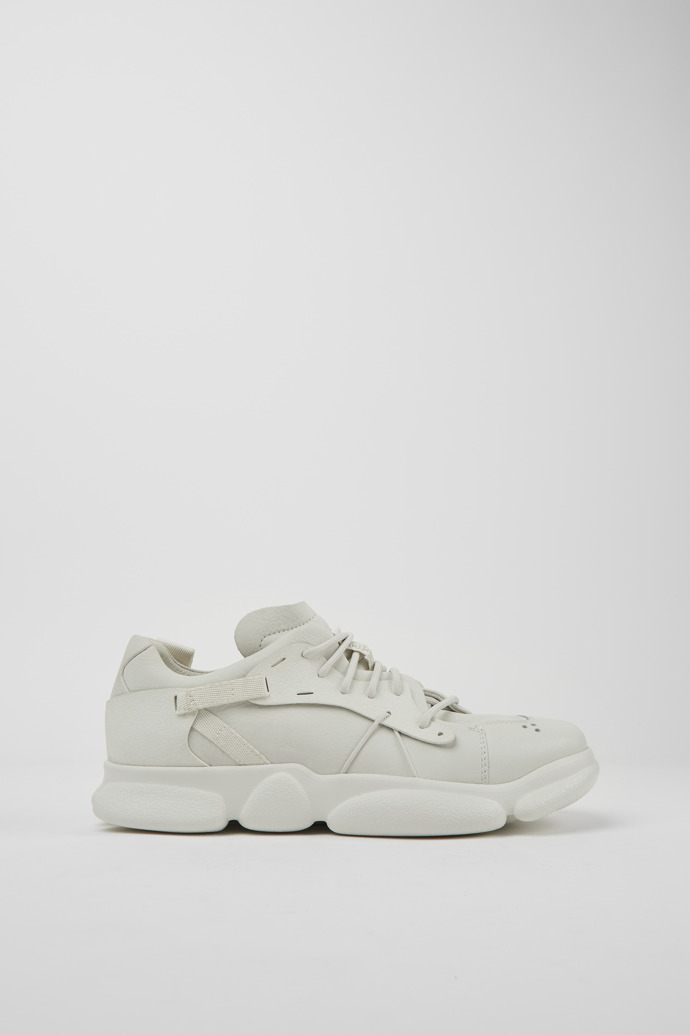 Karst White non-dyed leather sneakers for men