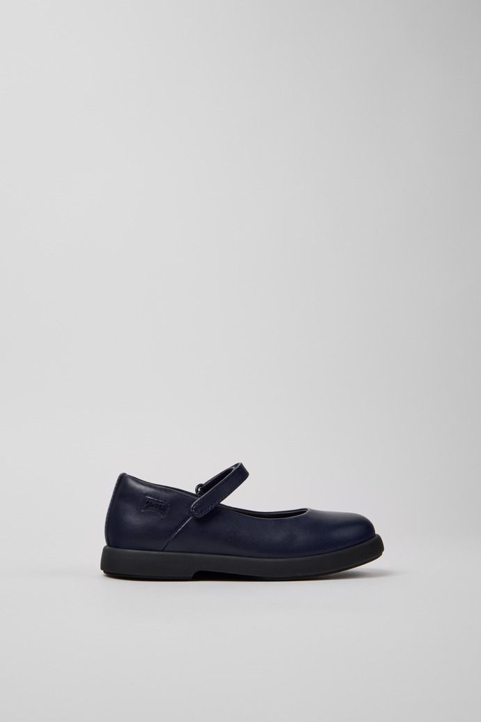 Duet Blue Leather Ballerinas for Kids.