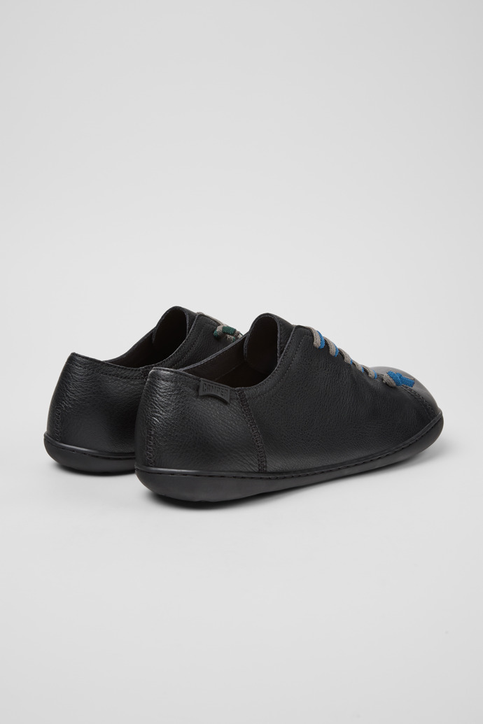 Twins Black Leather Shoes for Men.