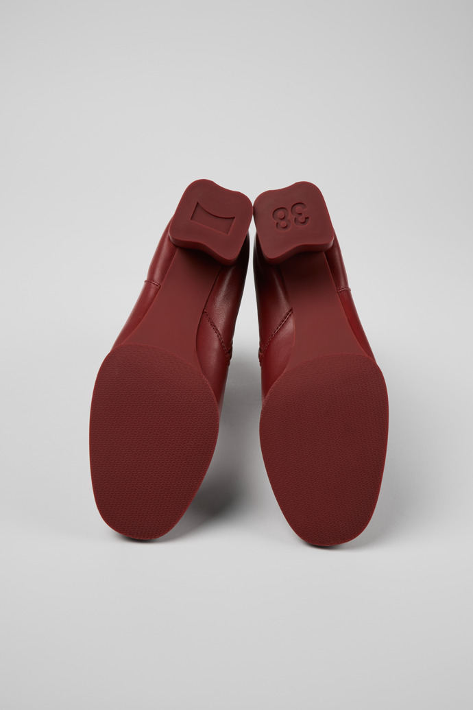 Katie Burgundy leather ankle boots for women