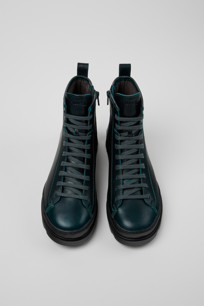 Brutus Green leather boots for women