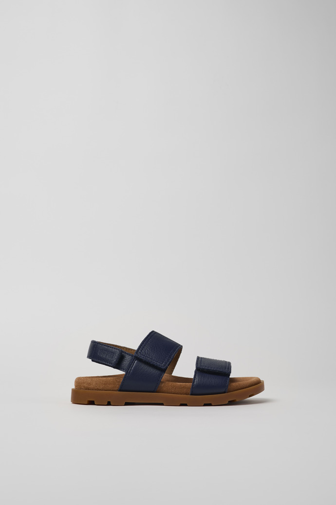 Brutus Sandal Blue Leather 2-Strap Sandal