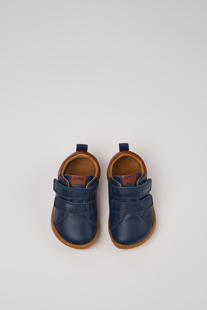 Peu Blue Leather Sneaker for kids