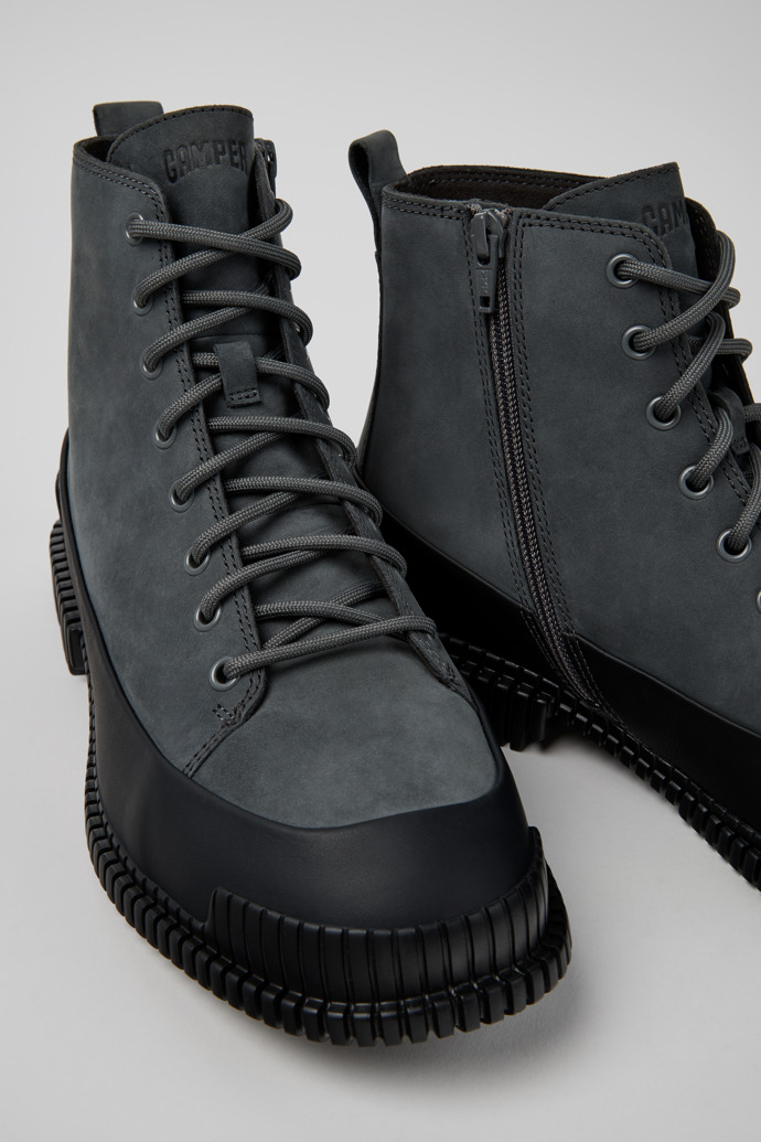 Pix Multicolor Nubuck and Leather Mid Boots for Men.