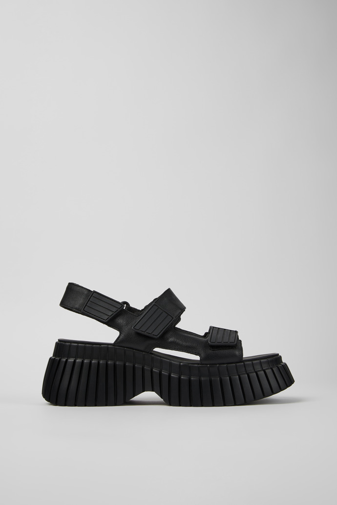 BCN Black Leather Sandal for Women.