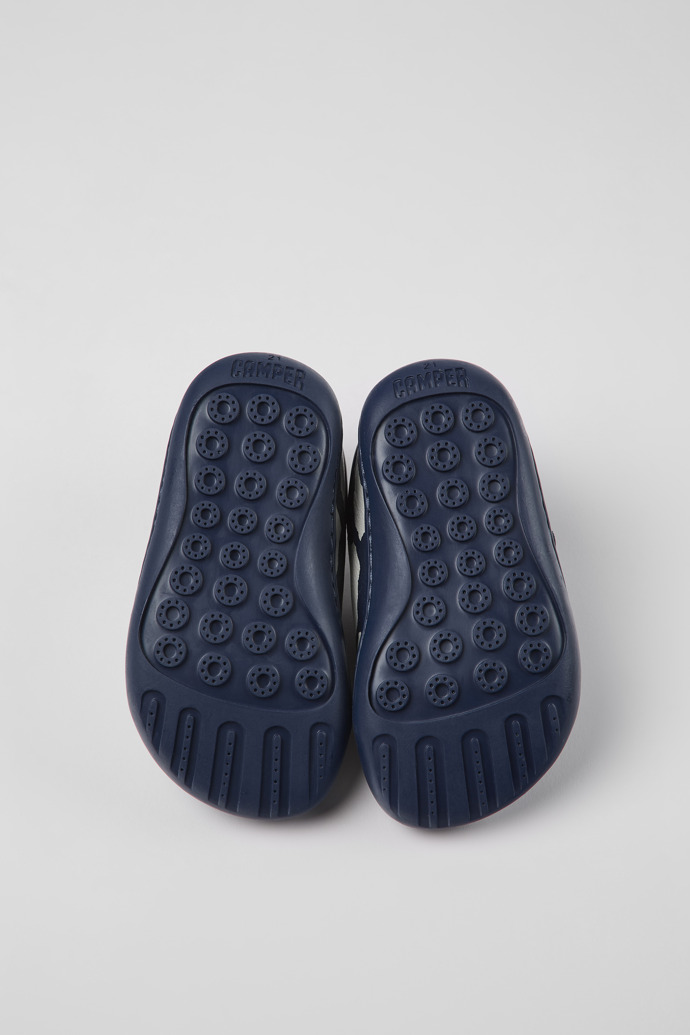 Twins Blue and white leather shoes for kids