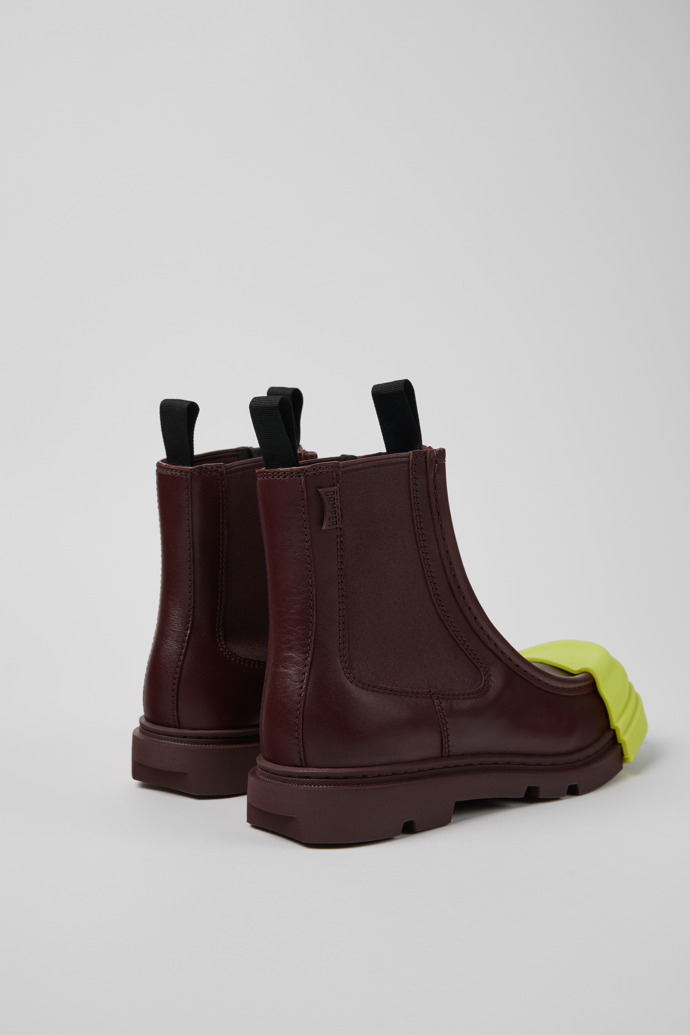 Junction Burgundy leather chelsea boots for women