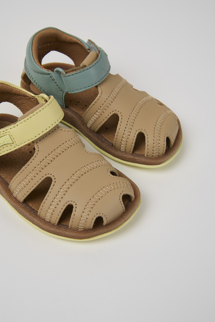Twins Multicolor Leather Closed Sandal for Kids.