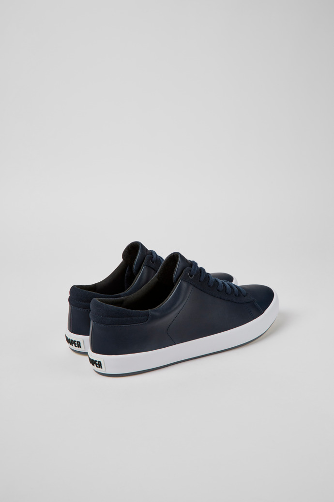 Andratx Blue Leather and Nubuck Sneakers for Men.