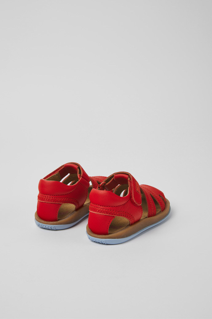 Bicho Red leather sandals for kids