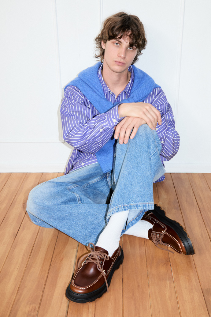 Brutus+ Brown Leather Moccasins for Men.