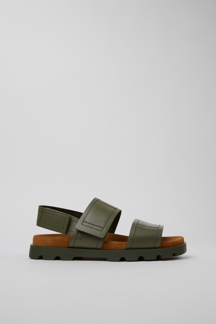 Brutus Sandal Green Leather Sandals for Men.