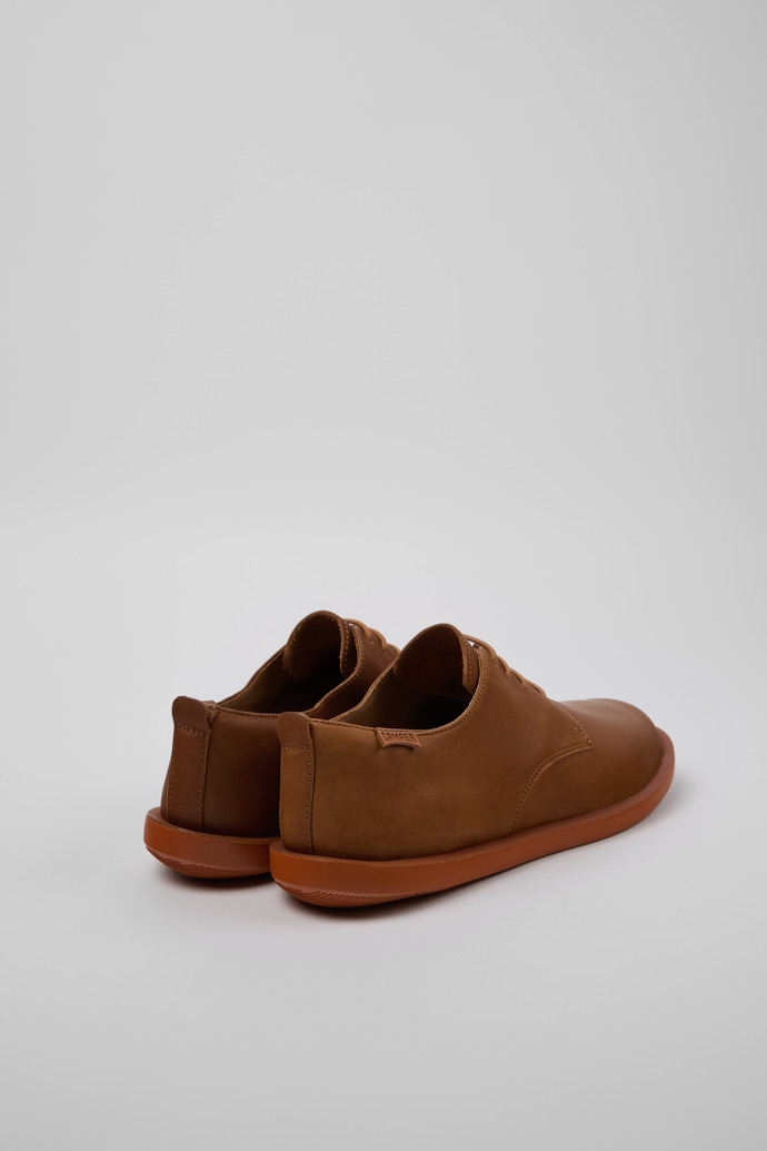 Wagon Brown Leather Men's Shoes.