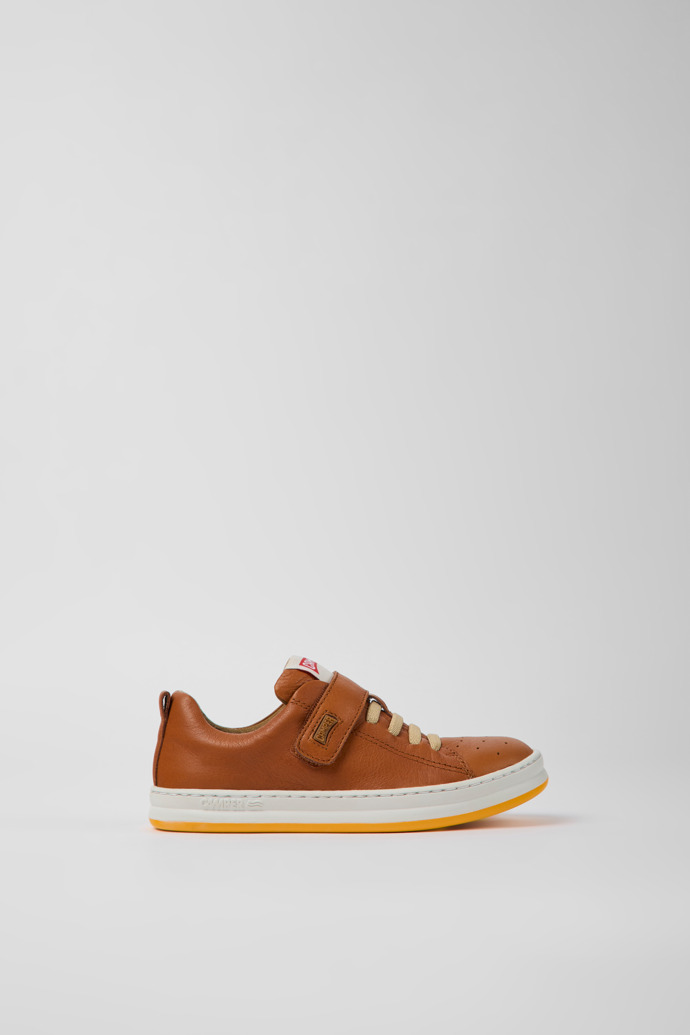 Runner Brown leather sneakers for kids