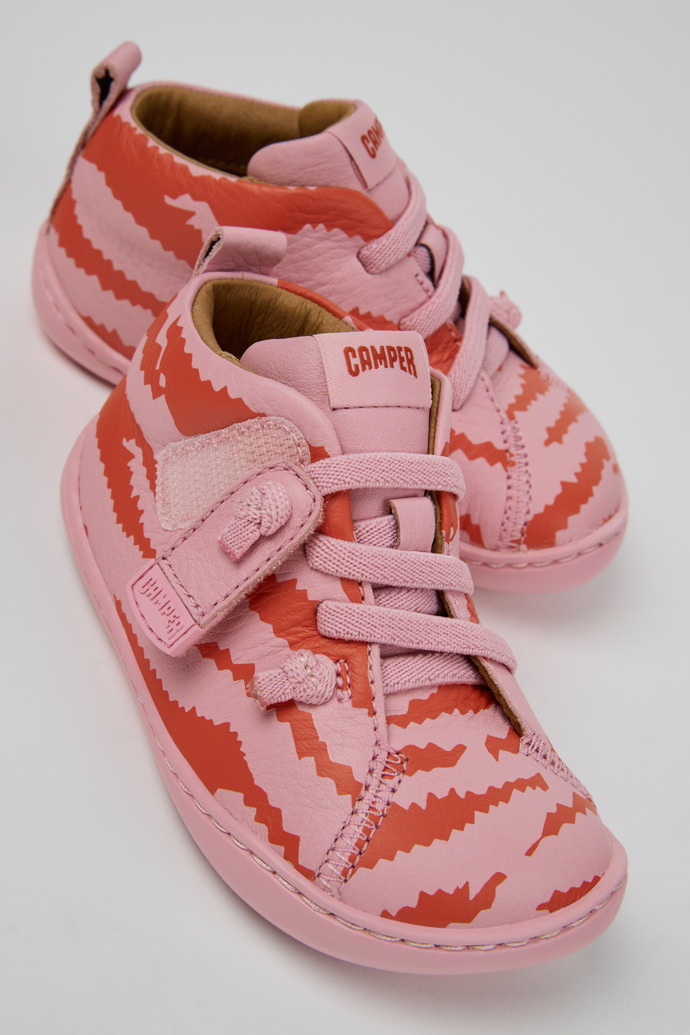 Twins Multicolor Leather Ankle Boots for Kids.