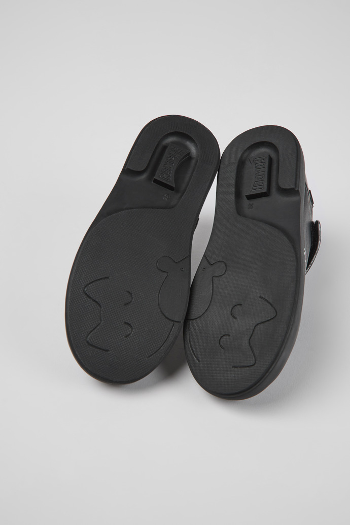 Twins Black leather Mary Jane shoes for kids