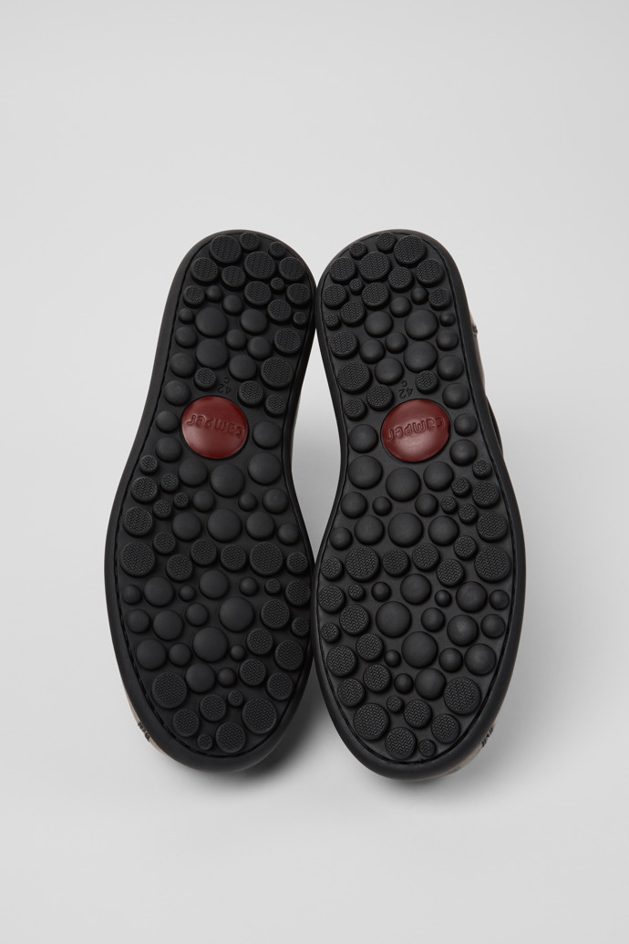 Pelotas Gray Leather Ankle Boots for Men.