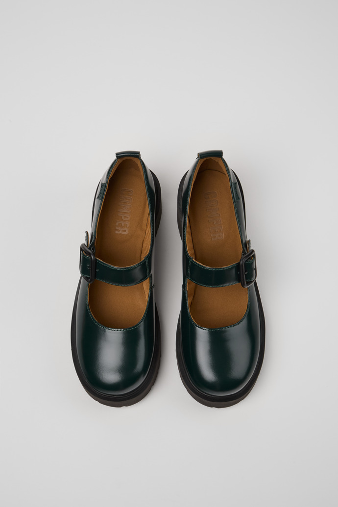 Milah Green Leather Mary Jane for Women