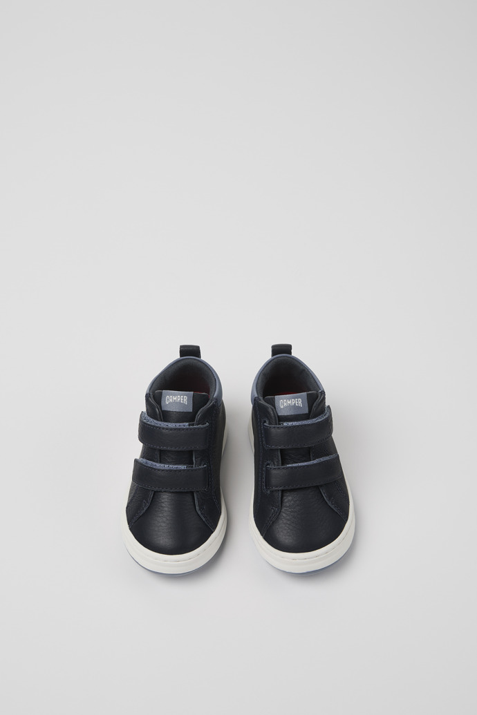 Runner Blue and gray leather sneakers for kids