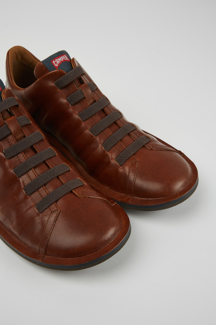 Beetle Brown Leather Shoes for Men.