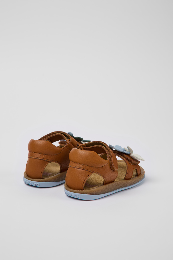 Twins Brown leather sandals for kids