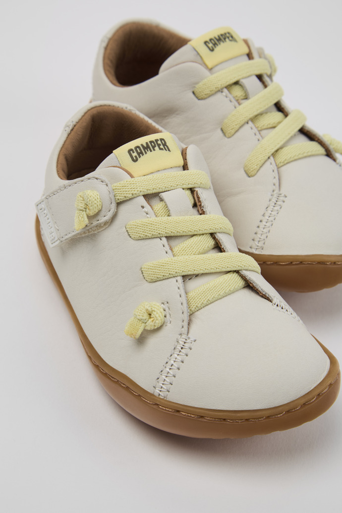 Peu White Leather Shoes for Kids.
