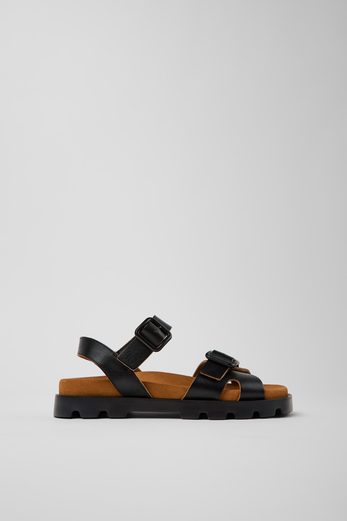 Brutus Sandal Black Leather Sandals for Women.